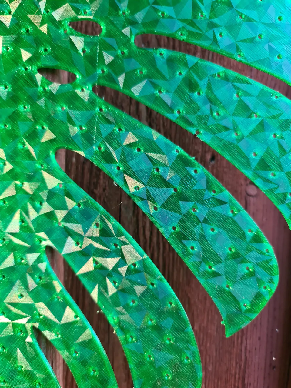 monstera leaf earring display rack view 3