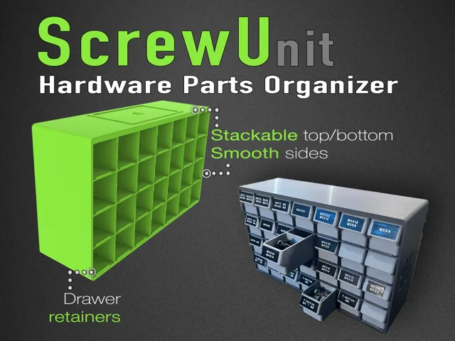 Screw Unit Hardware Organizer Storage