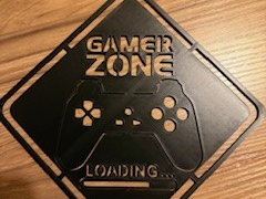 Gamer Zone Silhouette Sign