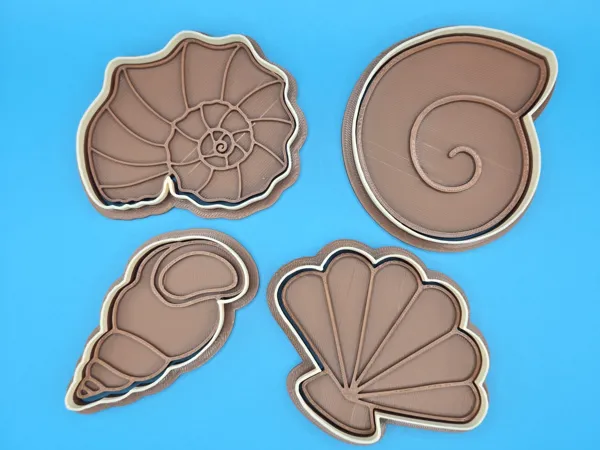 Tampon/emporte-pièce coquillage pour pâte à modeler et biscuits