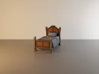 Petit lit en bois - décor de table pour jeu de rôle — photo 1