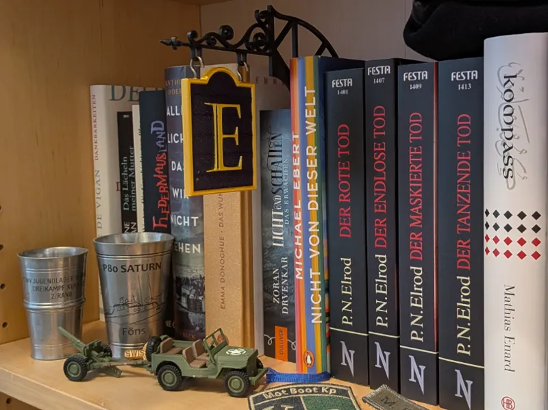 Alphabetische Bücherregalschilder