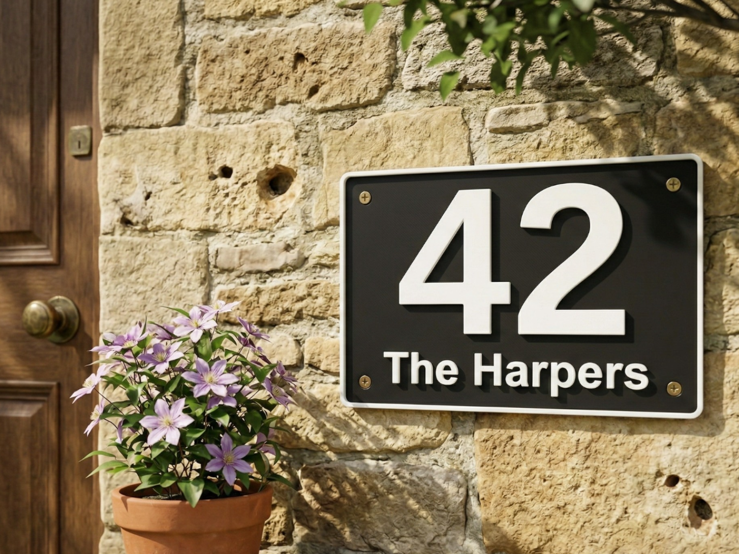 Customizable House Number Sign 