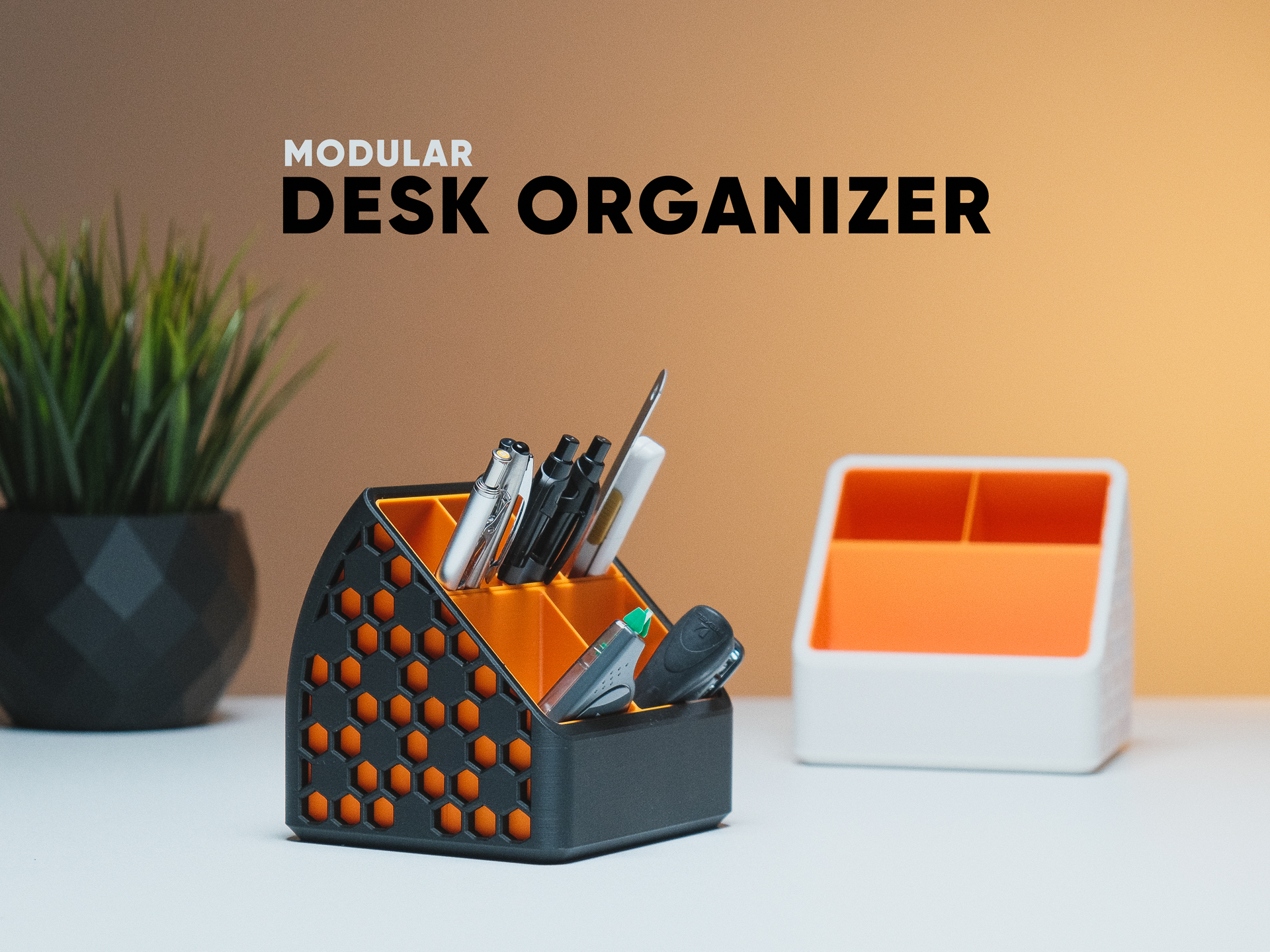 Modular Desk Organizer 3D model
