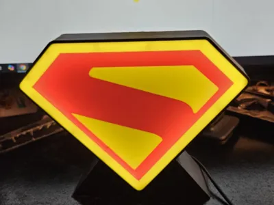 Superman 2025 Lightbox with stand