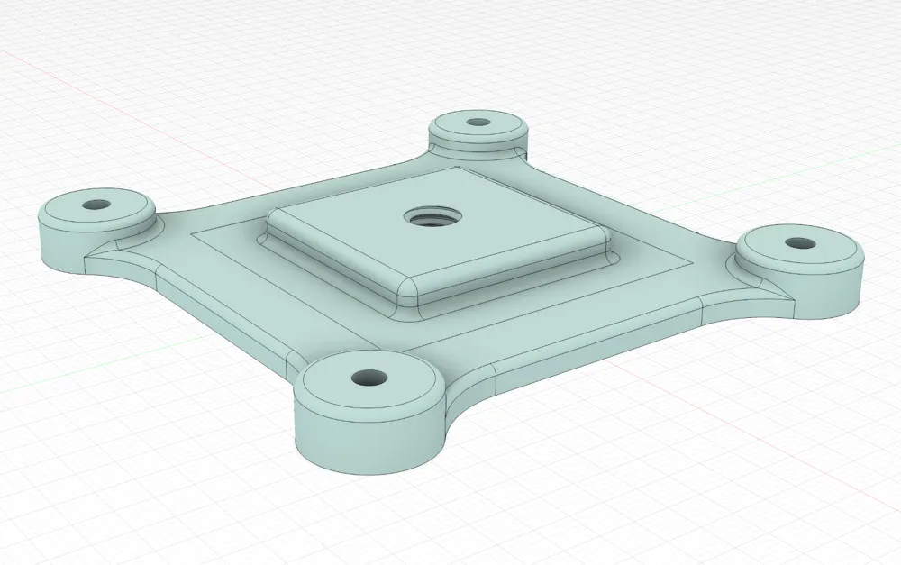 Vesa 75mm Pattern VESA 75mm back plate to 3/8in screw - Free 3D Print Model - MakerWorld