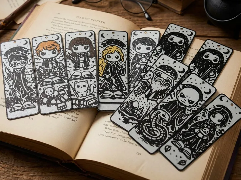 Harry Potter inspired bookmarks set