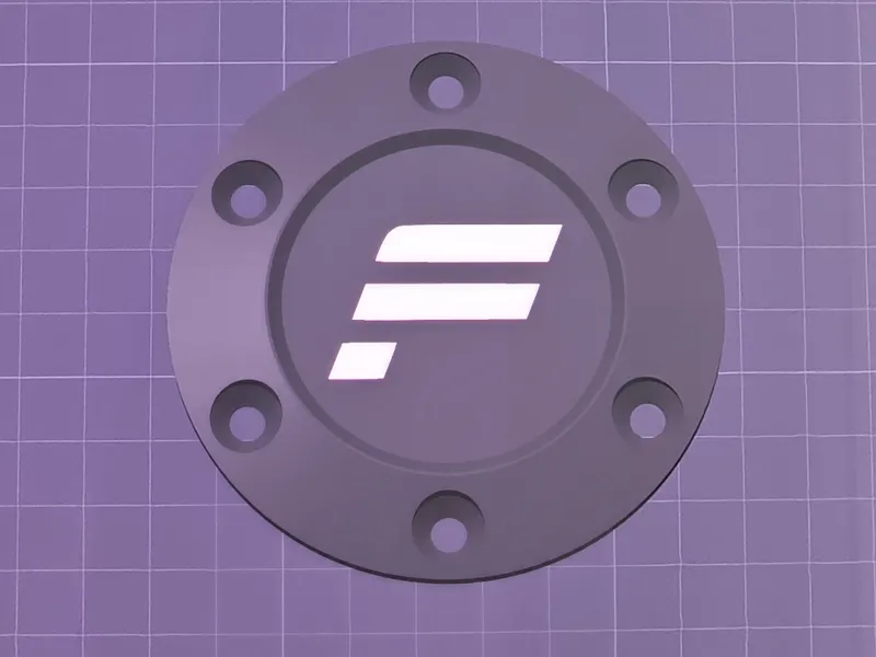 Steering wheel centre cap with Fanatec logo 