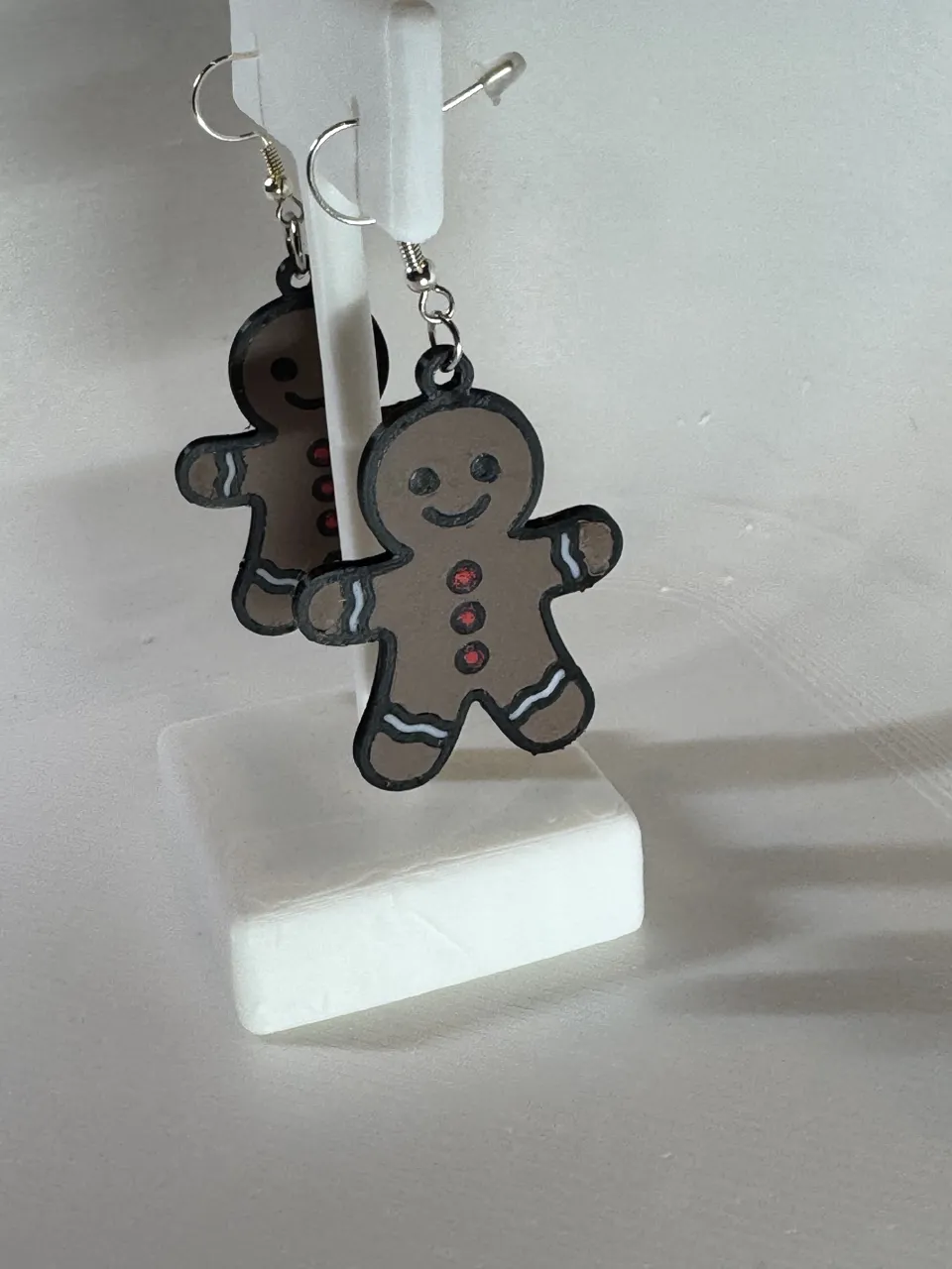 Christmas Gingerbread Man Earrings view 3