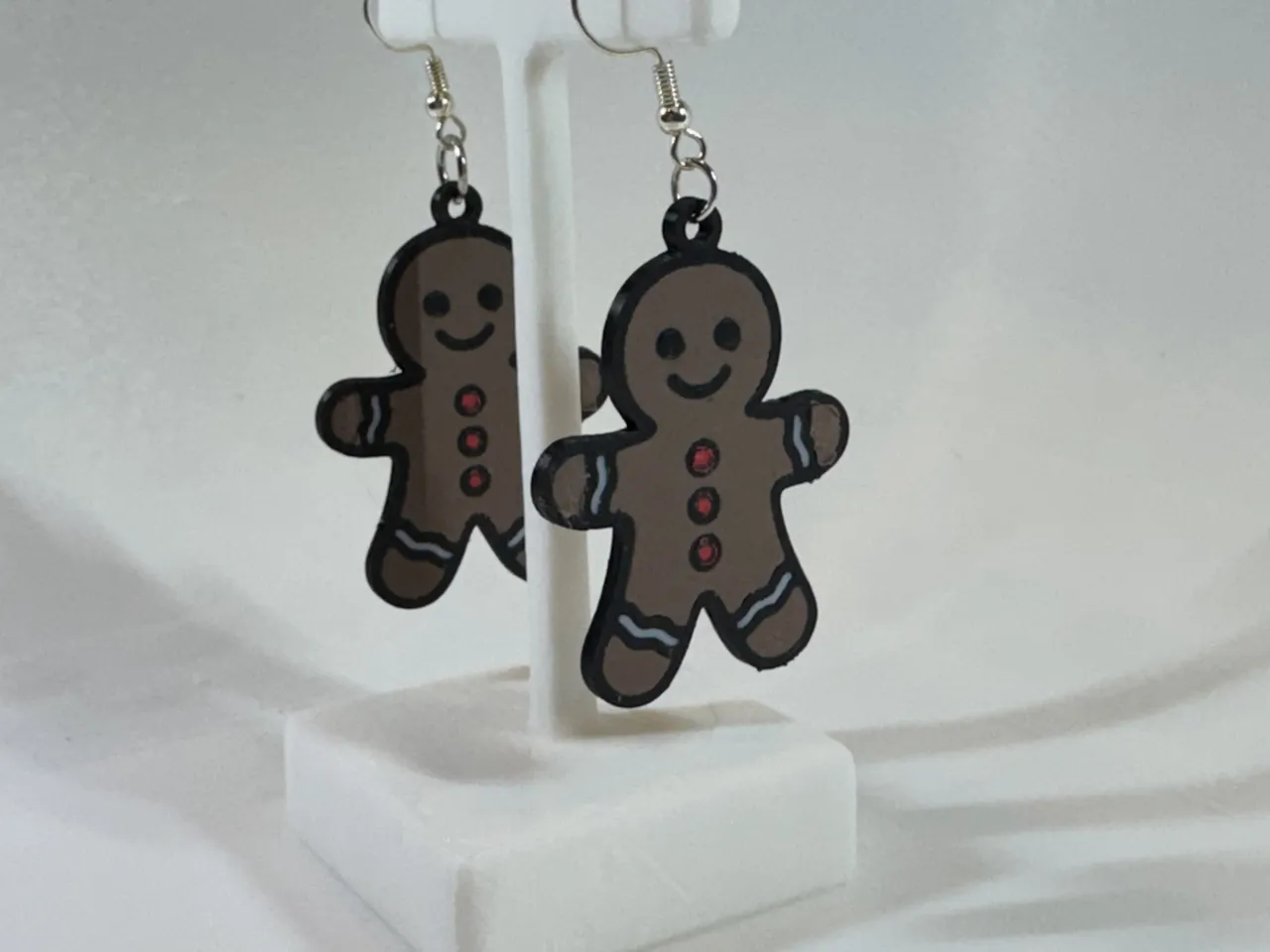 Christmas Gingerbread Man Earrings view 2