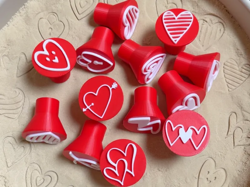 Stamps hearts