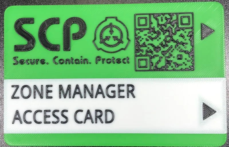 SCP Zone Manager Card|Secret Laboratory Game