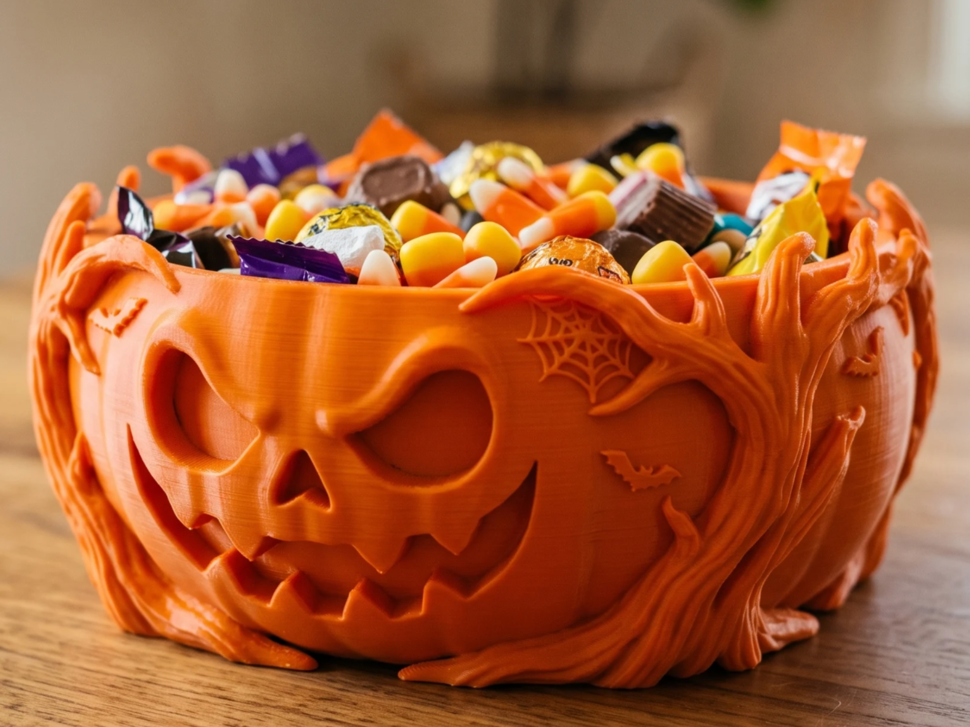 Spooky Tree Pumpkin Bowl – Halloween Candy Dish - 1