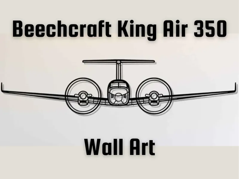 Beechcraft King Air 350 Front Wall Art