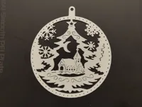 Boule de Noël maison et sapin — photo 2
