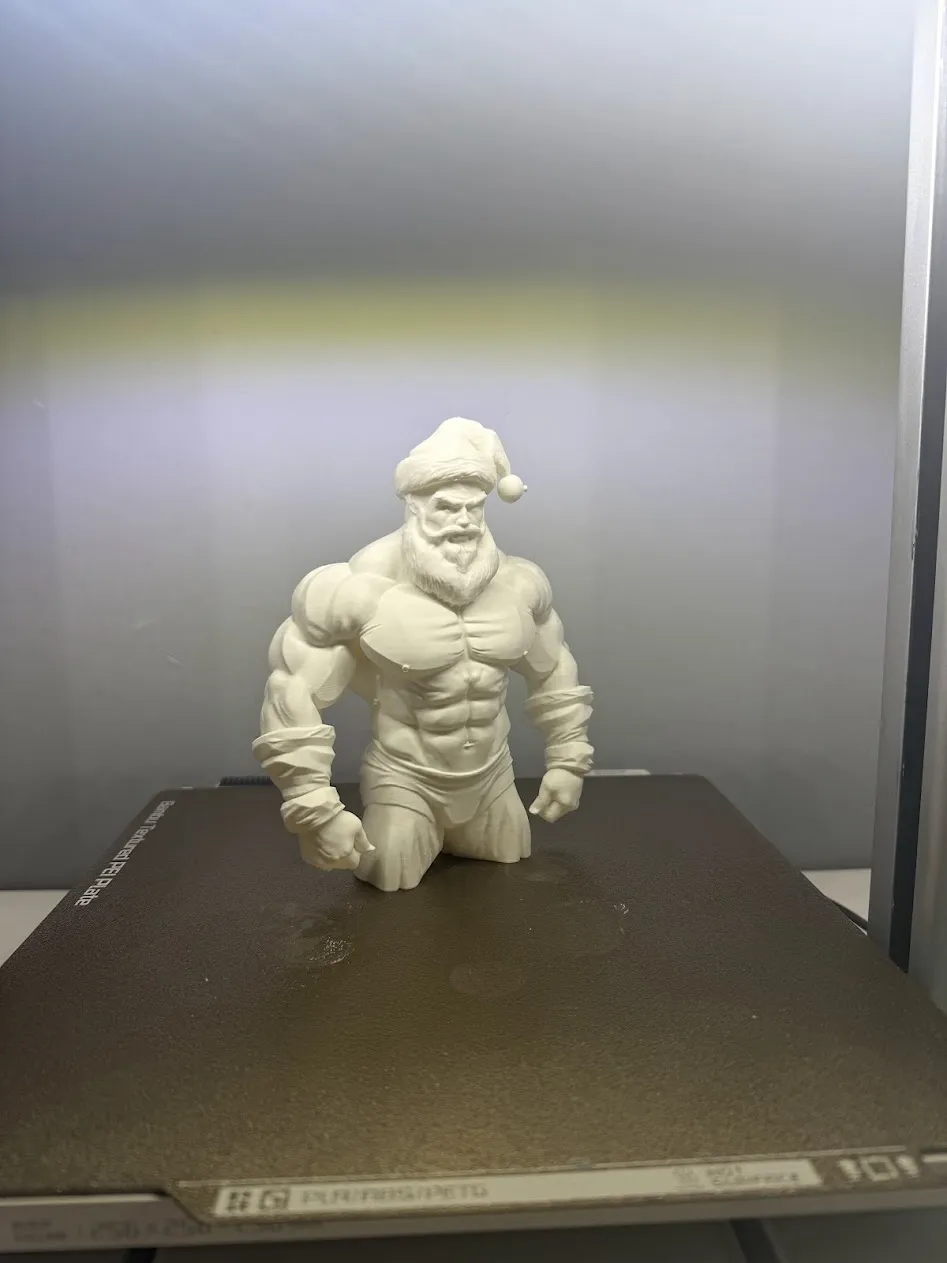 Muscular Christmas Santa Figure - Free 3D Print Model - MakerWorld