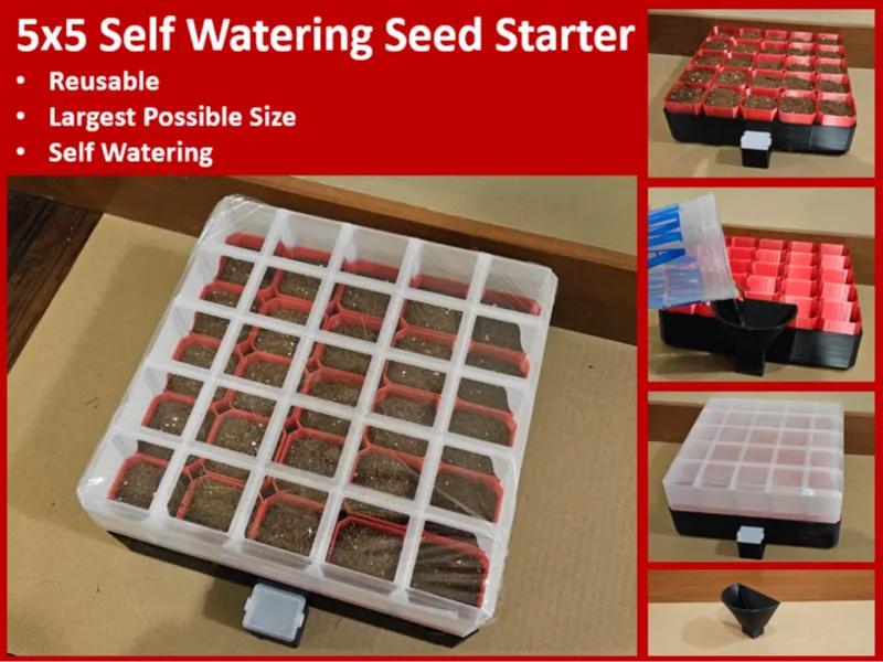 Large 5x5 Self Watering Seed Starter