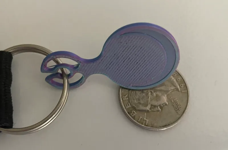 Cart Key US Quarter with keychain clip