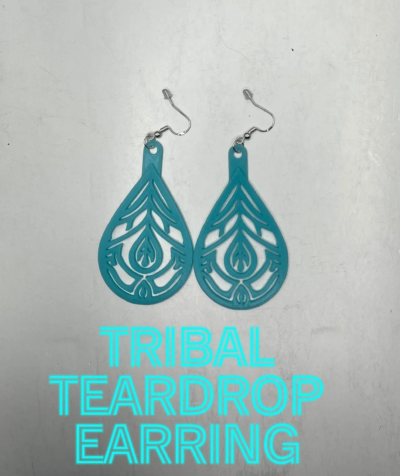 Tribal Teardrop Earring view 2