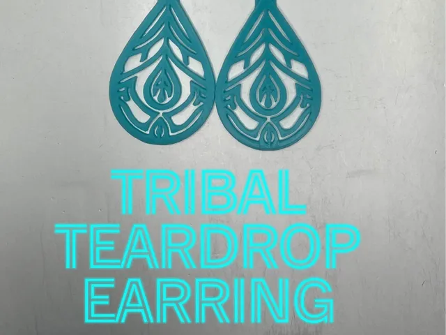 Tribal Teardrop Earring