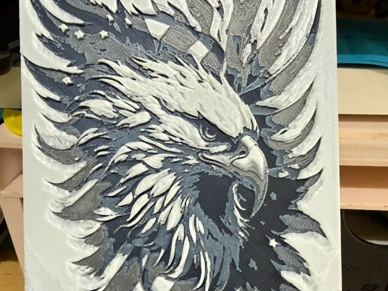 american eagle and flag