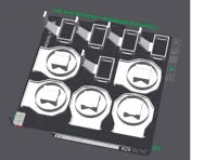 5x Rectangle Hygrometer Lid Mounts