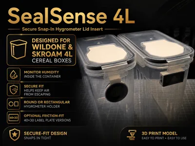 Wildone/Skroam 4L Drybox Hygrometer Mounts