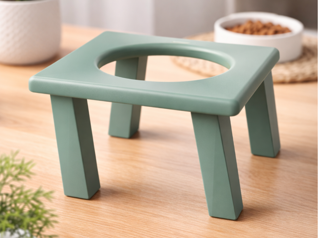 Minimal Dog Bowl Stand – Elevated Feeder, Scalable