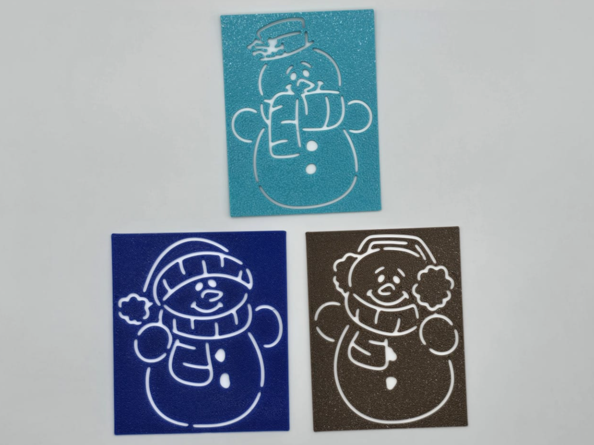 Cute Winter Snowman Stencil Set