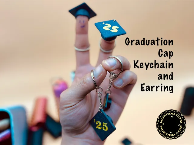 2025 Graduation Cap Keychain and Earrings
