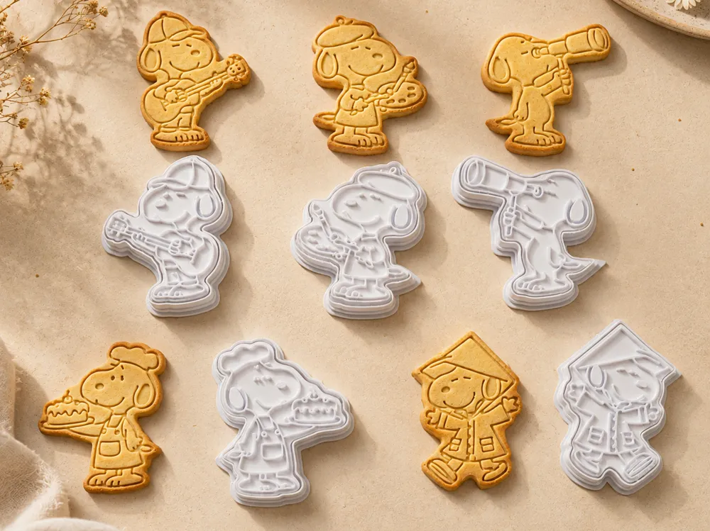 Cortador para modelado: Snoopy Cookie Cutter Set. Referencia del modelo original.
