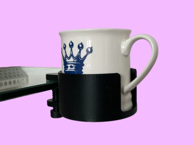 Desk Clamp Cup Holder for Coffee Tea Mug Cup