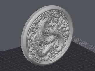 Dragon Impérial en Relief