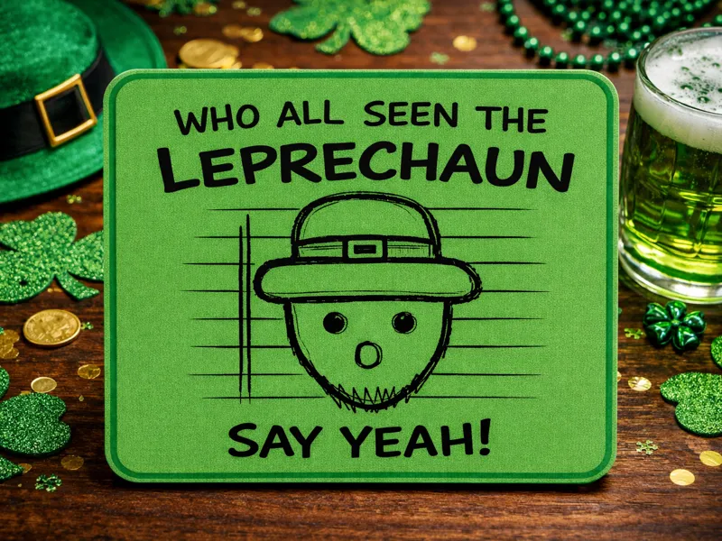 Leprechaun Say Yeah Funny St. Patrick’s Day Sign