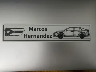 Puerto Rico Flag and 2023 WRX Nameplate