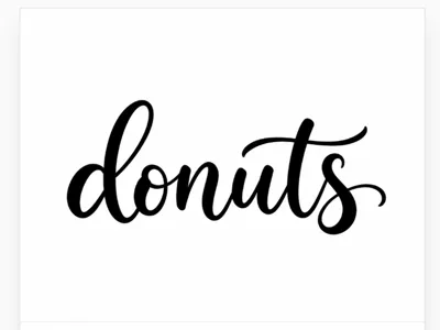 Donuts text sign