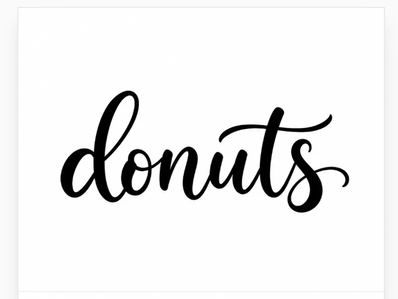 Donuts text sign