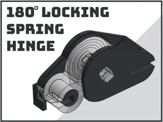 180° Locking Torsion Spring Hinge