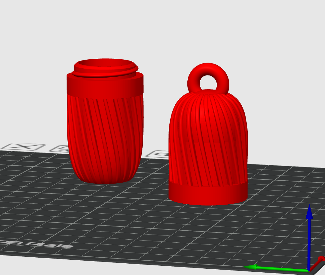 Miniatura 1 do modelo 3D Ribbed Lip Balm Holder (Straight & Spiral)