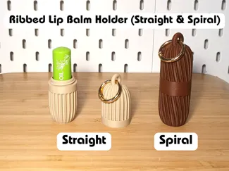 Ribbed Lip Balm Holder (Straight & Spiral)