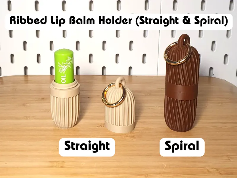 Ribbed Lip Balm Holder (Straight & Spiral)