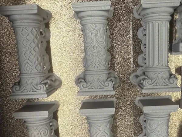 Ornate Stone Columns Set – Decorative Medieval