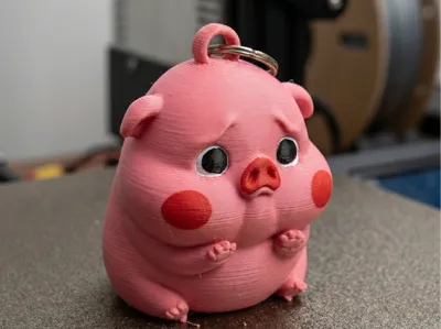 Kawaii Pig Keychain