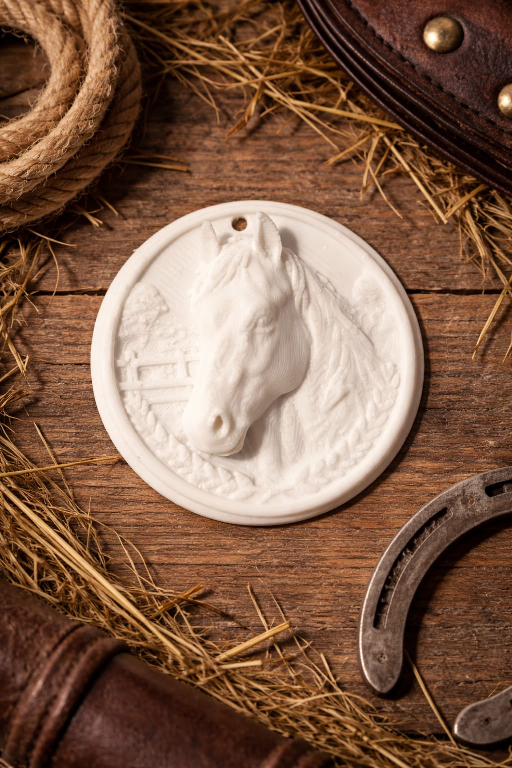 Miniatura 3 do modelo 3D Horse 3D Relief Keychain Pendant