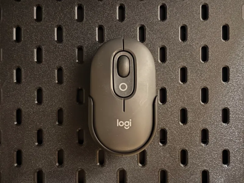 Logitech Pop Mouse mount for Skadis pegboard
