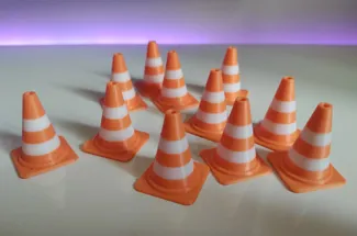 Traffic Cone Fridge Magnet - No AMS required