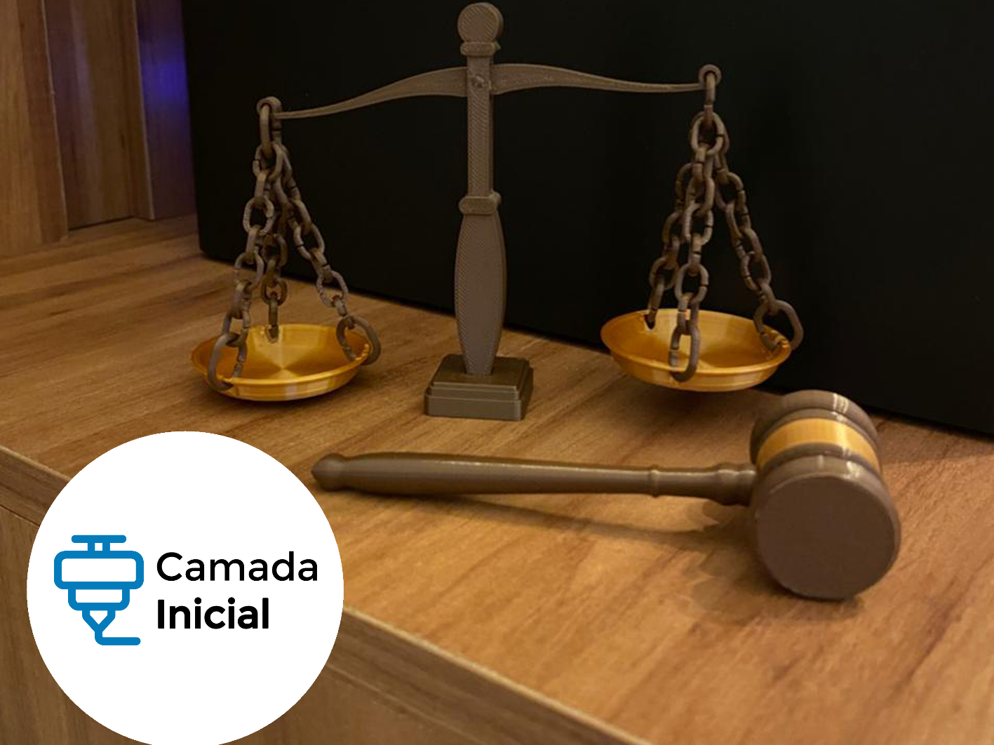 Malhete e Balança da Justiça - Judge Gavel