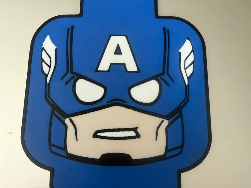 Captain America brick fig coaster/ wall art