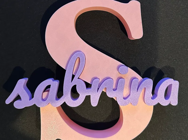 Letra S Nome Sabrina