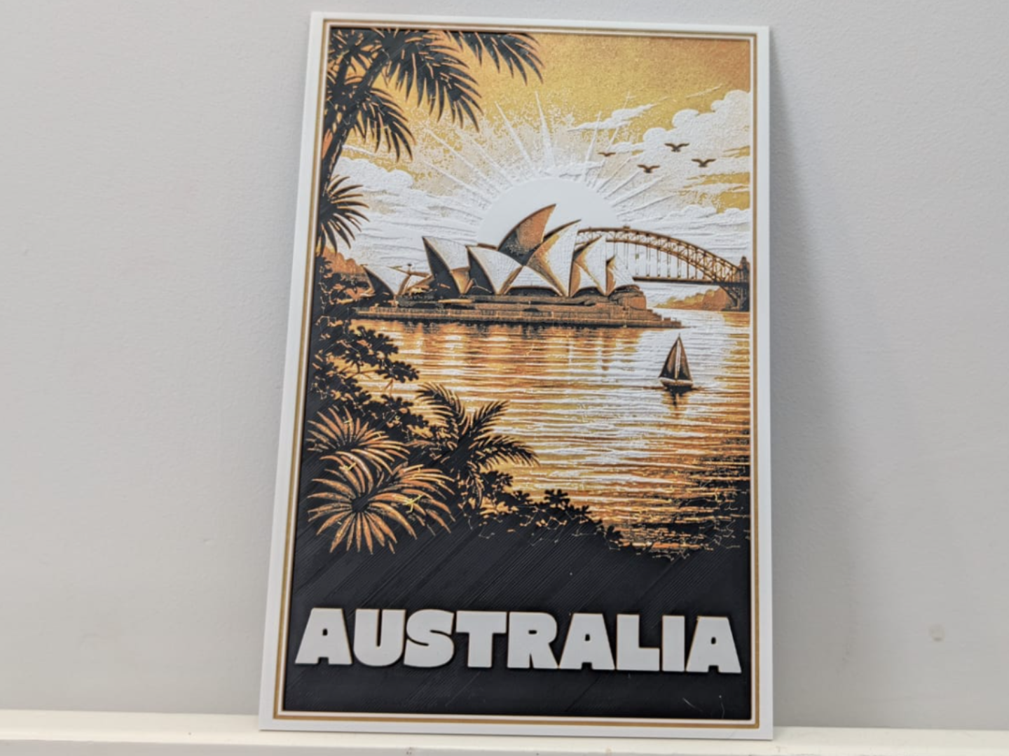 Australia Hueforge sign plaque